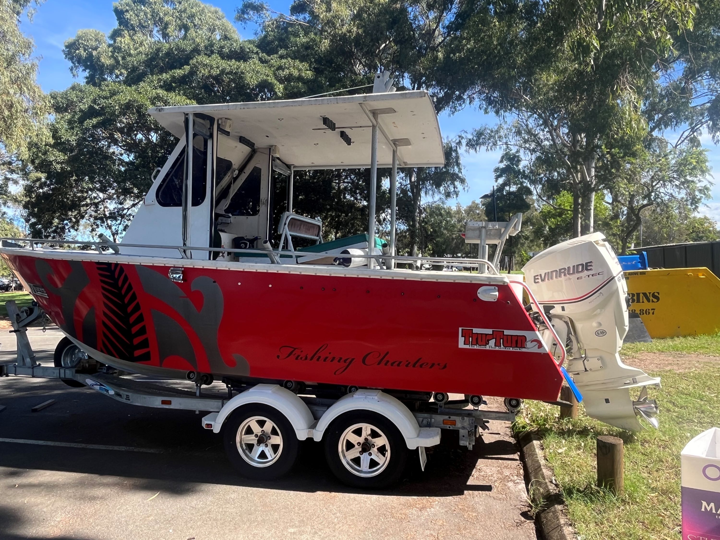 Marine Auctions - Fiberglass 5.9m Fishing Vessel on Tandem Trailer-2C ...